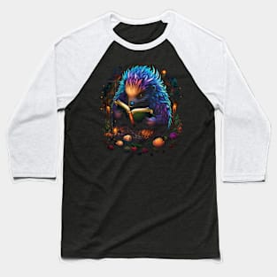 Echidna Reads Book Baseball T-Shirt